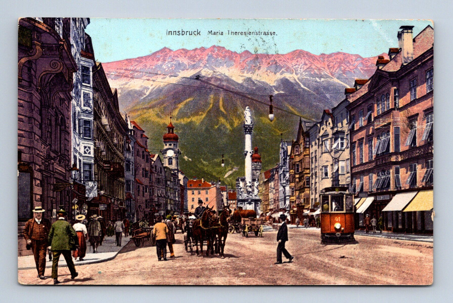 Pohlednice Rakousko Innsbruck Maria Theresienstrasse 1908 (M30292)