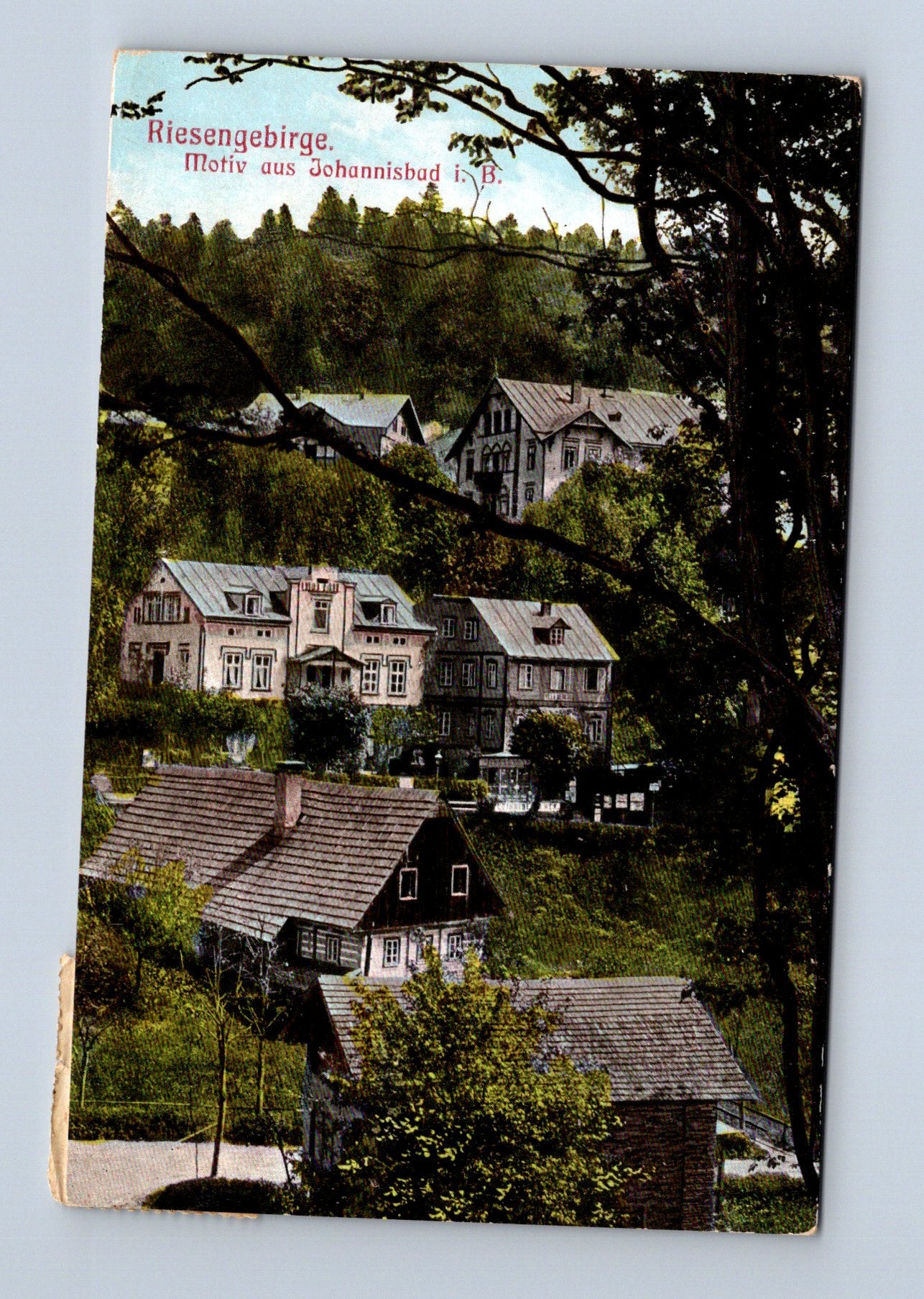 Pohlednice Jánské Lázně Riesengebirge 1908 (M30293)
