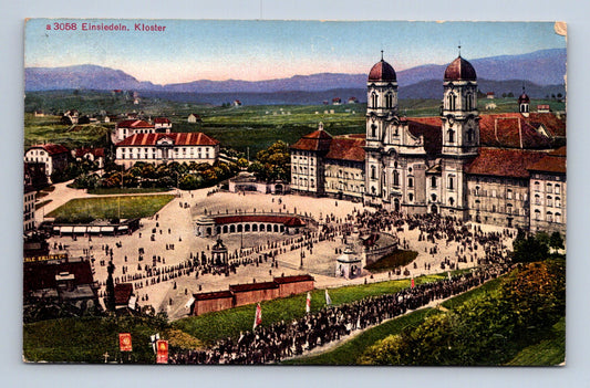 Pohlednice Švýcarsko Einsiedeln klášter 1927 (M30317)