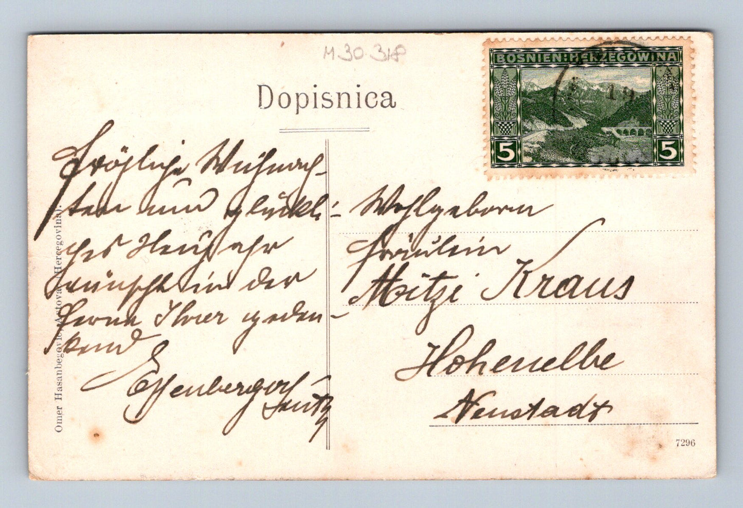 Pohlednice Bosna a Hercegovina Gat hrad na kopci (M30318)
