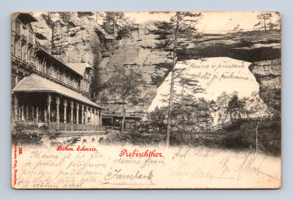 Pohlednice Pravčická brána Böhm. Schweiz. 1899 (M30319)
