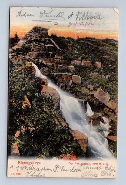 Pohlednice Krkonoše Pančavský vodopád 1918 (M30326)