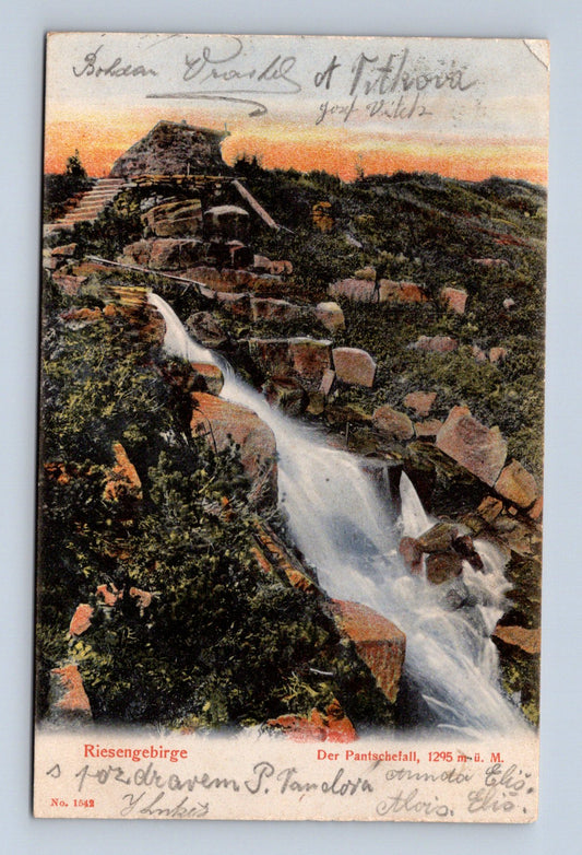 Pohlednice Krkonoše Pančavský vodopád 1918 (M30326)