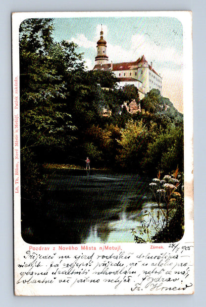 Pohlednice Nové Město nad Metují zámek 1908 (M30328)