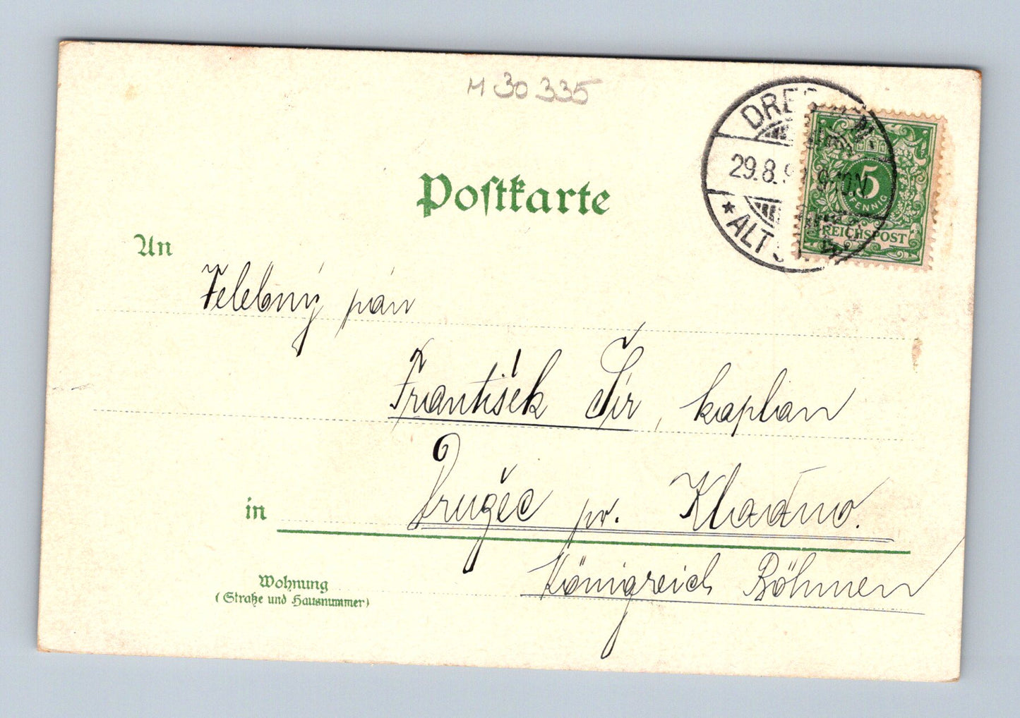 Pohlednice Německo Drážďany Postplatz 1899 (M30335)