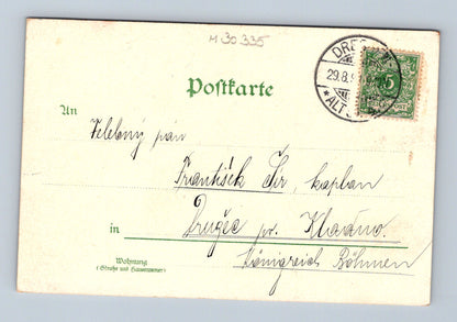 Pohlednice Německo Drážďany Postplatz 1899 (M30335)