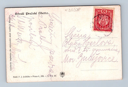 Pohlednice Praha Bývalé Pražské Ghetto Pinkasova ulice malba (M30338)