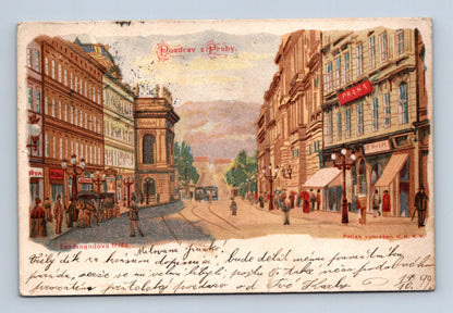 Pohlednice Praha Ferdinandova třída 1909 (M30346)