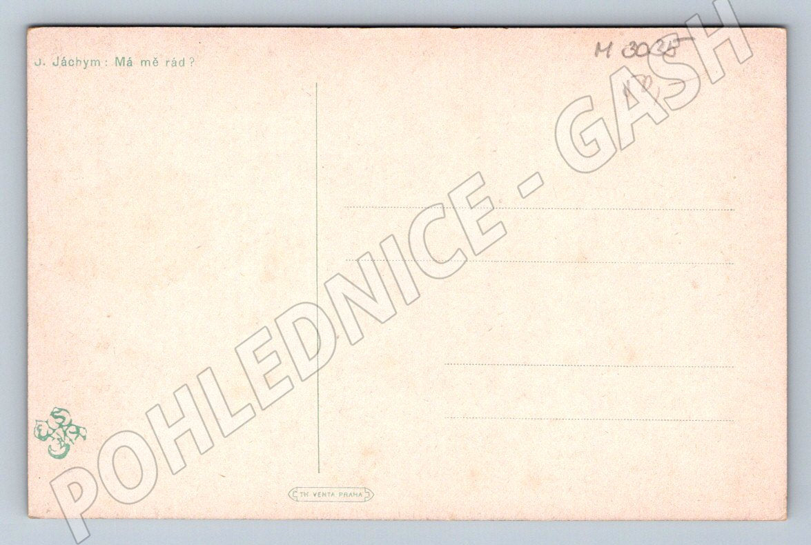 Postcard J Jáchym Loves Me Traditional Costume (M3035)