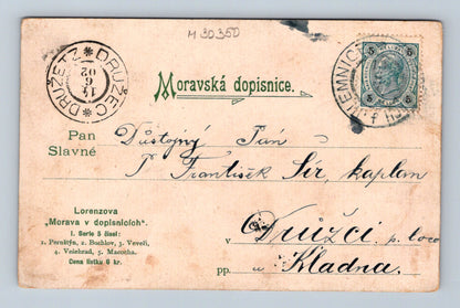 Pohlednice Pernštejn hrad býčí hlava 1900 (M30350)