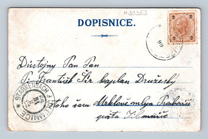 Pohlednice vlastenecká hrady Křivoklát Pernštejn Říp (M30353)