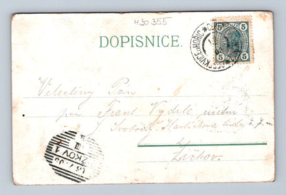 Pohlednice Hořice panorama kostel náměstí 1903 (M30355)