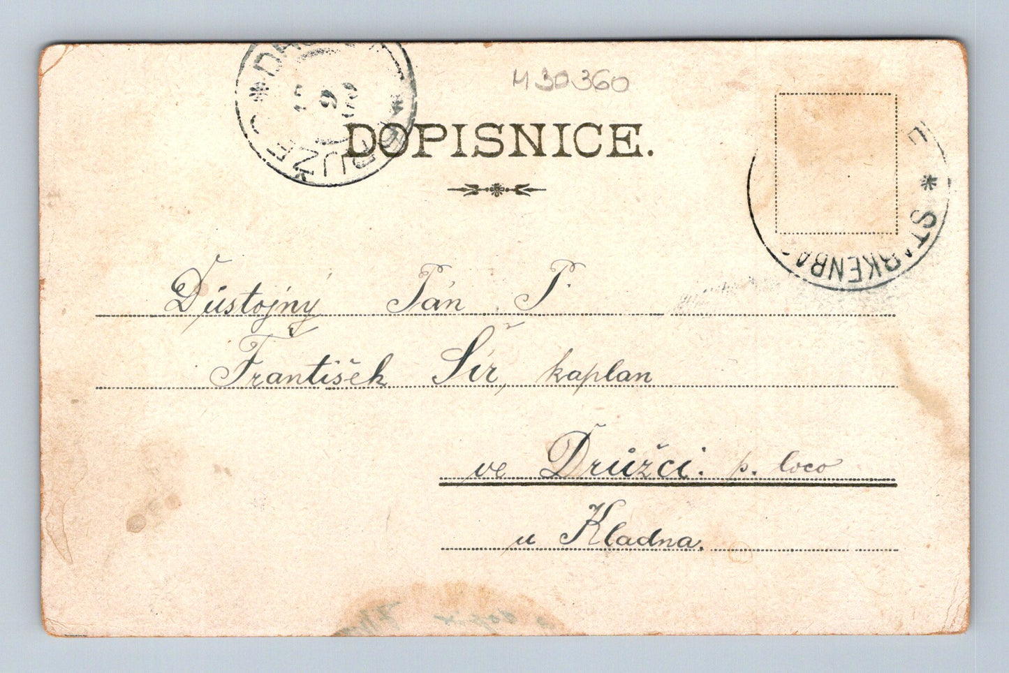 Pohlednice Libušín kostel a obec 1913 (M30360)