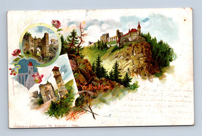 Pohlednice Velhartice hrad a zřícenina 1900 (M30364)