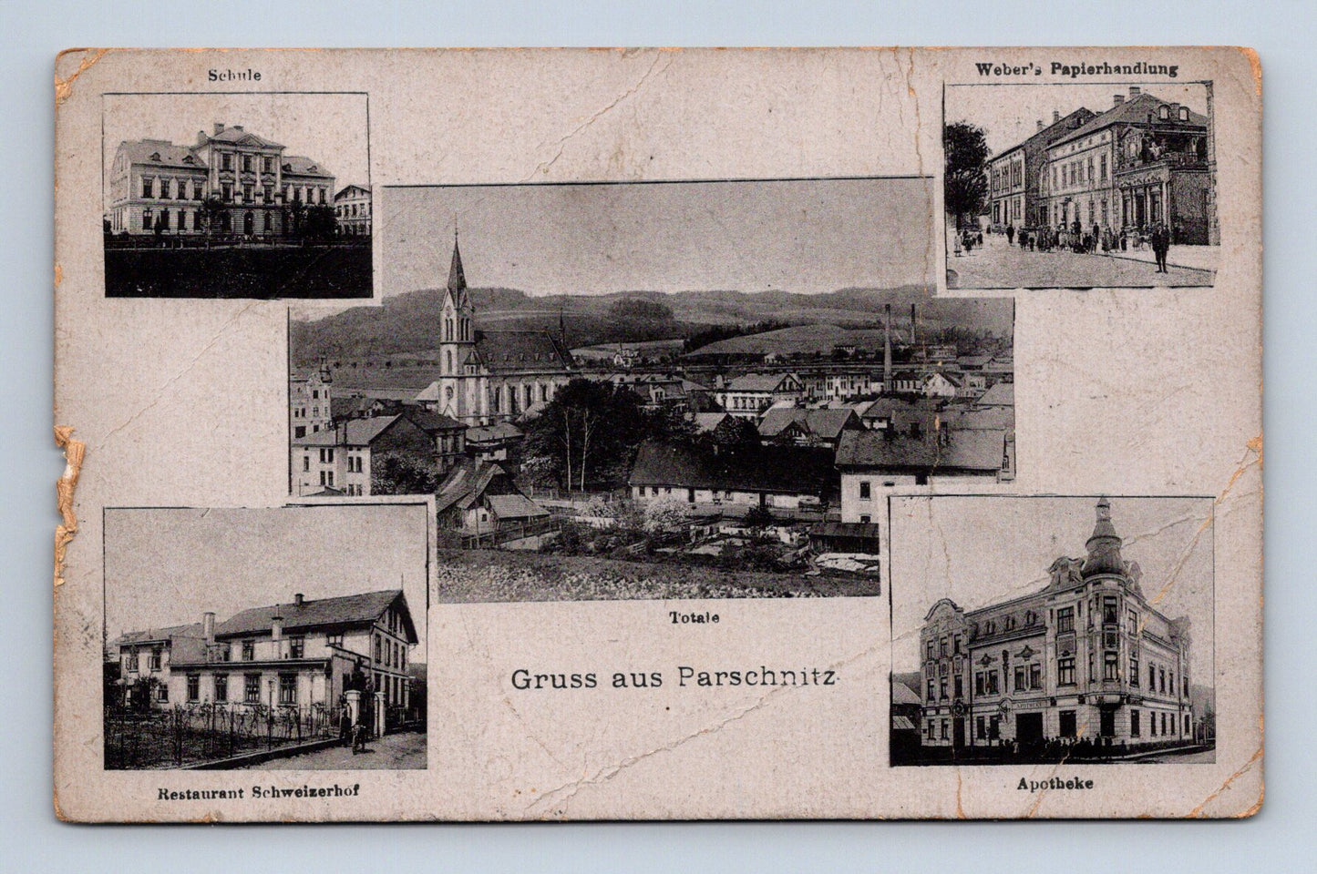 Pohlednice Poříčí u Trutnova (Parschnitz) koláž 1908 (M30369)