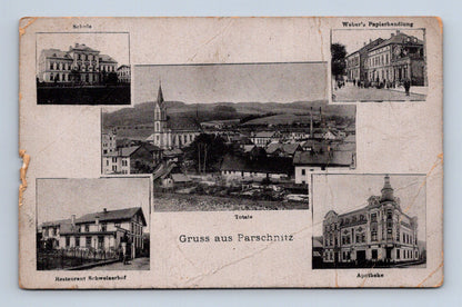 Pohlednice Poříčí u Trutnova (Parschnitz) koláž 1908 (M30369)