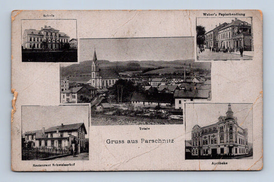 Pohlednice Poříčí u Trutnova (Parschnitz) koláž 1908 (M30369)