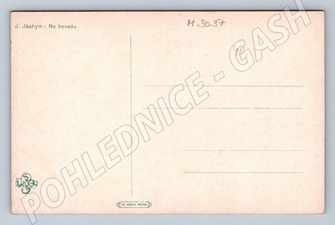 Postcard J Jáchym For a discussion folk costume (M3037)