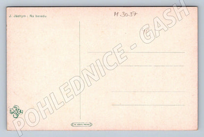 Postcard J Jáchym For a discussion folk costume (M3037)