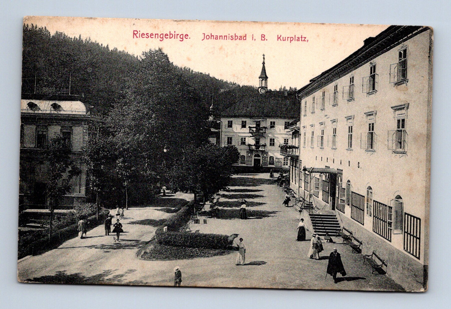 Pohlednice Jánské Lázně Kurplatz Krkonoše 1905 (M30371)