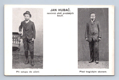 Pohlednice Jan Hubač oběť pražských bouří (M30376)