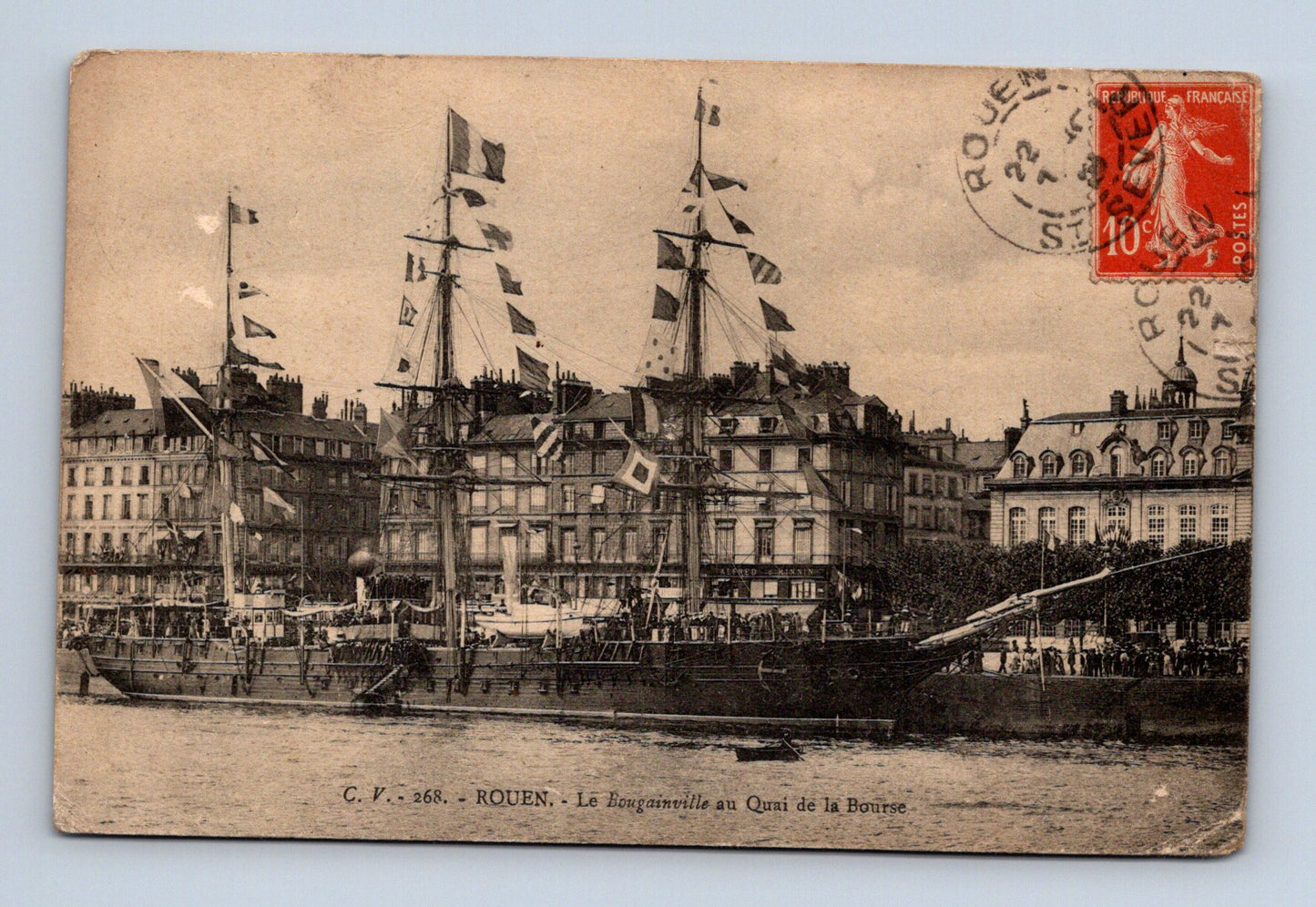 Francie Rouen Le Bougainville Quai de la Bourse 1909 (M30377)