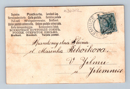 Pohlednice milostný motiv pár Jilemnice 1909 (M30382)