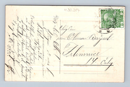 Pohlednice Flemmice husy rybník 1910 (M30384)