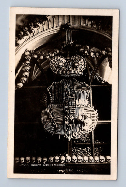 Kutná Hora Sedlec kostnice znak Schwarzenberků 1922 (M30392)