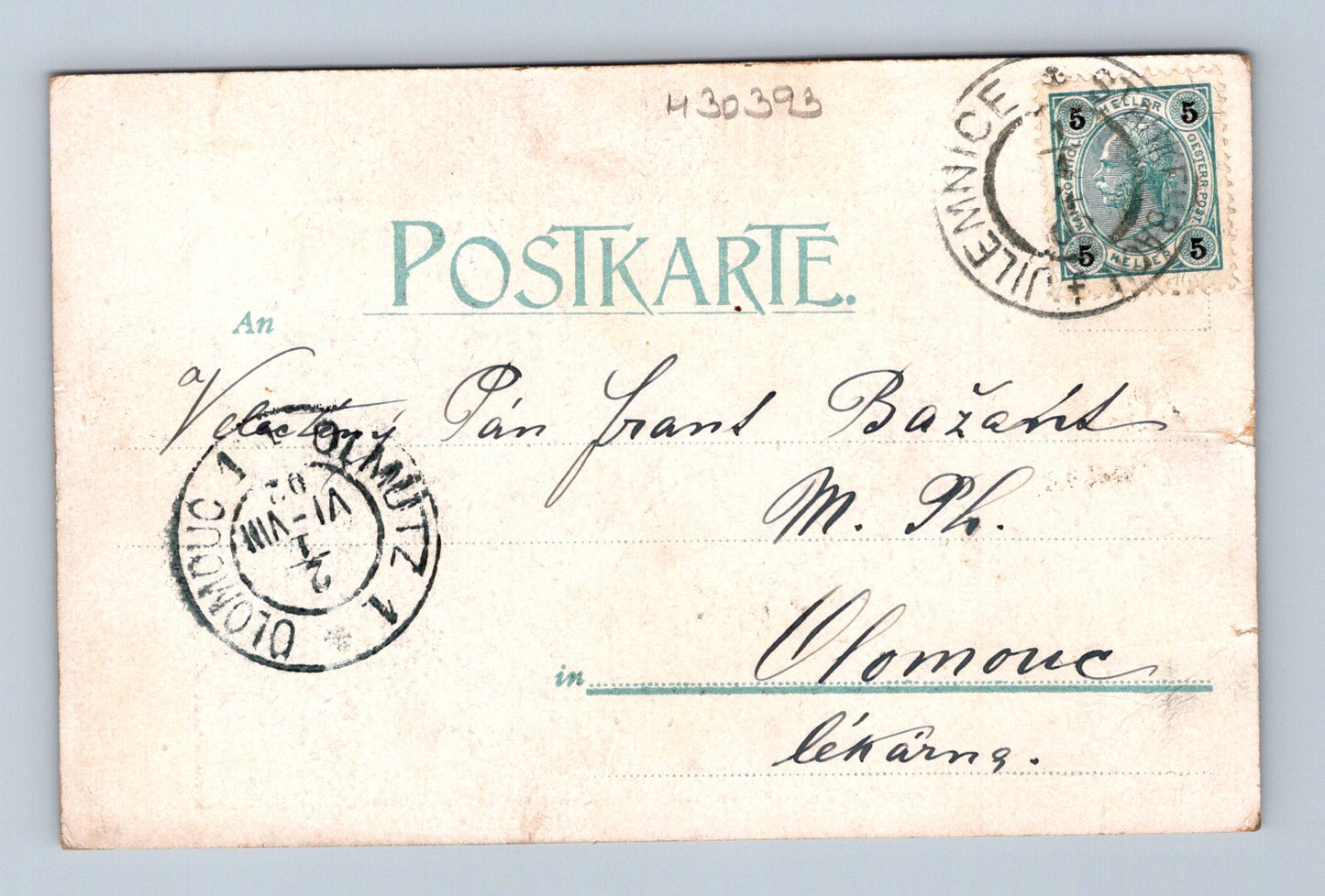 Pohlednice ležící žena umělecký akt 1910 (M30393)