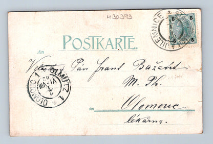 Pohlednice ležící žena umělecký akt 1910 (M30393)