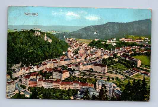 Pohlednice Karlovy Vary Karlsbad panorama 1913 (M30399)
