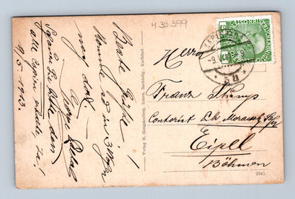 Pohlednice Karlovy Vary Karlsbad panorama 1913 (M30399)