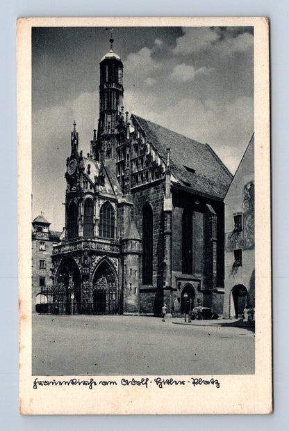Pohlednice Německo Norimberk Frauenkirche 1944 (M30414)