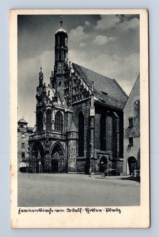 Pohlednice Německo Norimberk Frauenkirche 1944 (M30414)