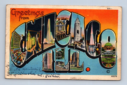 Pohlednice USA Chicago Greetings from Chicago 1944 (M30425)