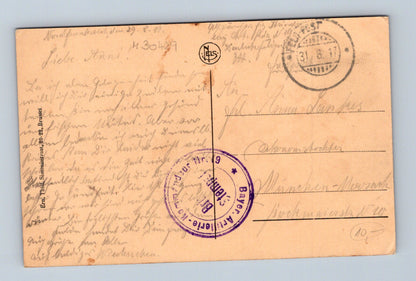 Pohlednice Belgie Menen Yperstraat 1917 (M30429)