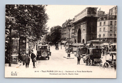 Pohlednice Francie Paříž Boulevard a Porte Saint-Martin (M30447)