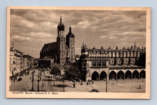 Pohlednice Polsko Krakov Rynek a Kostel N. P. Marii (M30454)