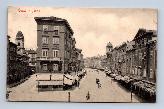 Pohlednice Fiume (Rijeka) ulice Corso 1909 (M30455)