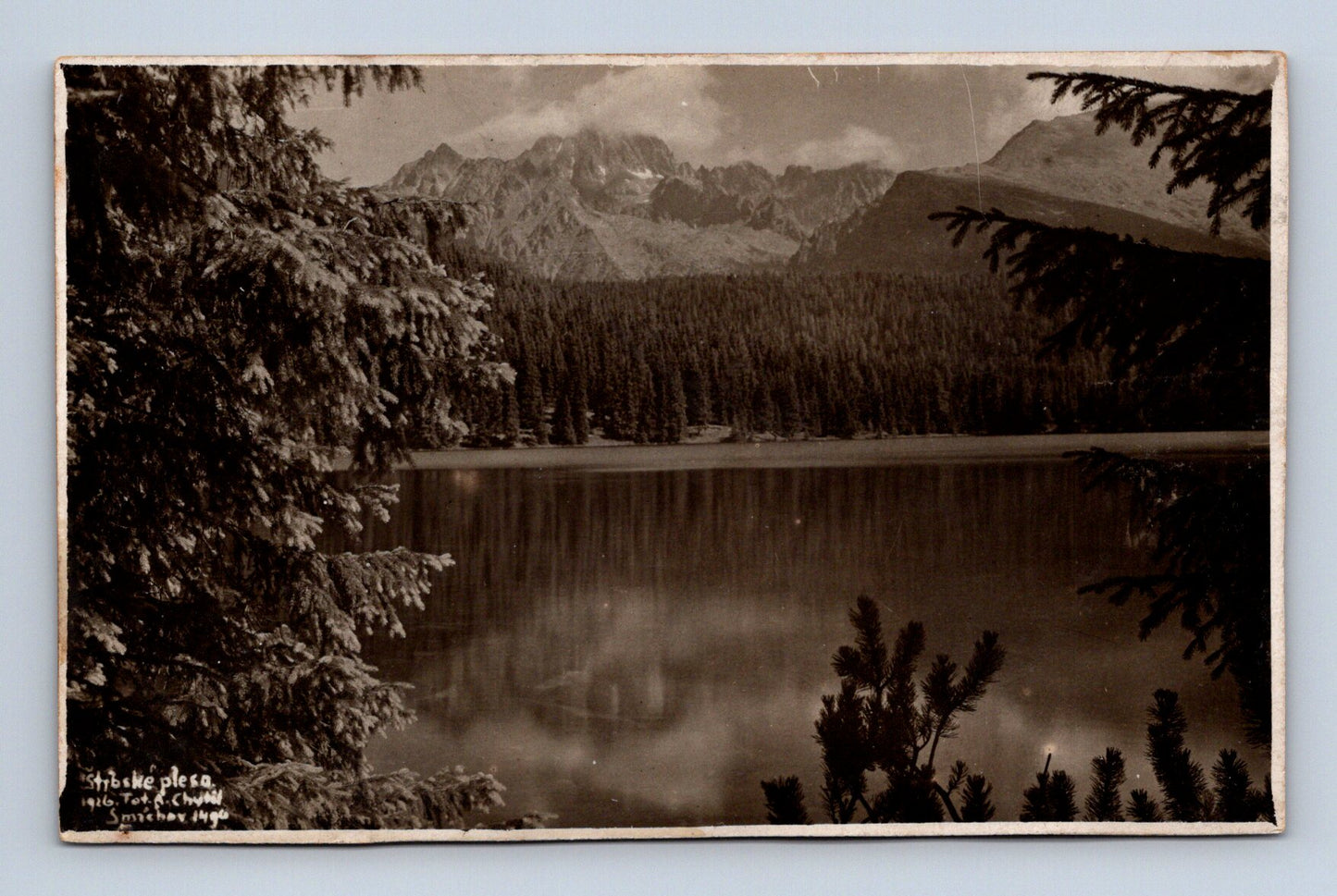 Pohlednice Slovensko Štrbské Pleso jezero hory 1940 (M30474)
