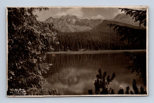 Pohlednice Slovensko Štrbské Pleso jezero hory 1940 (M30474)