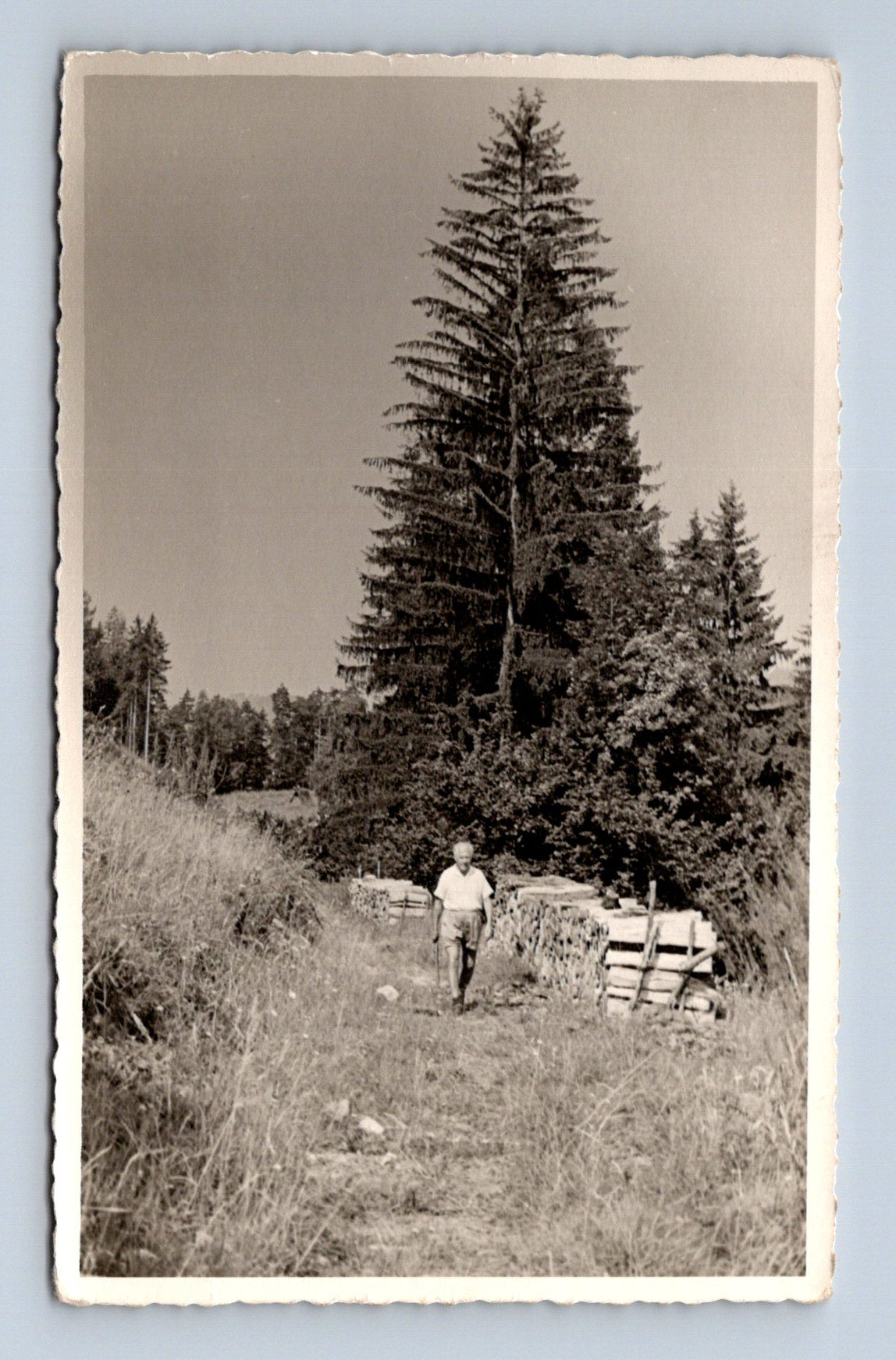 Pohlednice Rakousko krajina s osobou 1966 (M30495)