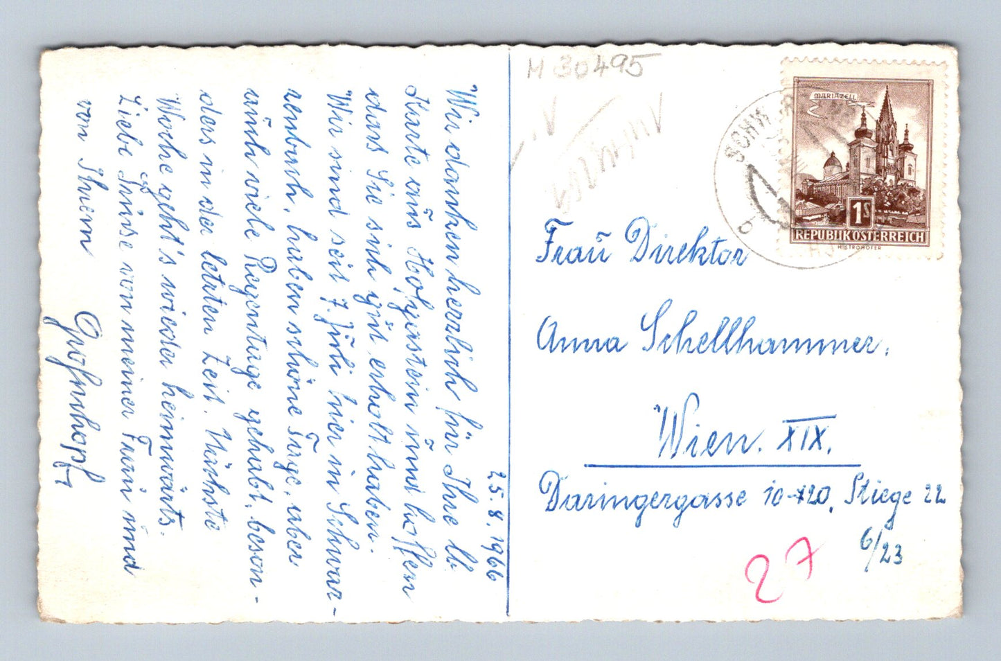 Pohlednice Rakousko krajina s osobou 1966 (M30495)