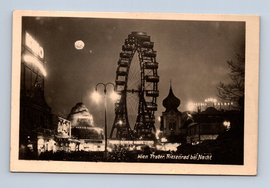 Pohlednice Rakousko Vídeň Prater Riesenrad v noci (M30514)