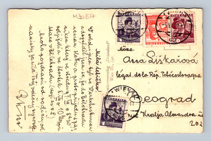 Pohlednice Rakousko Vídeň panorama Rathaus 1935 (M30517)