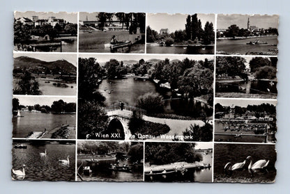 Pohlednice Rakousko Vídeň Dunajský vodní park 1950 (M30521)