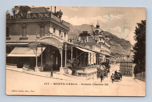 Pohlednice Monaco Monte-Carlo Galerie Charles III 1905 (M30540)