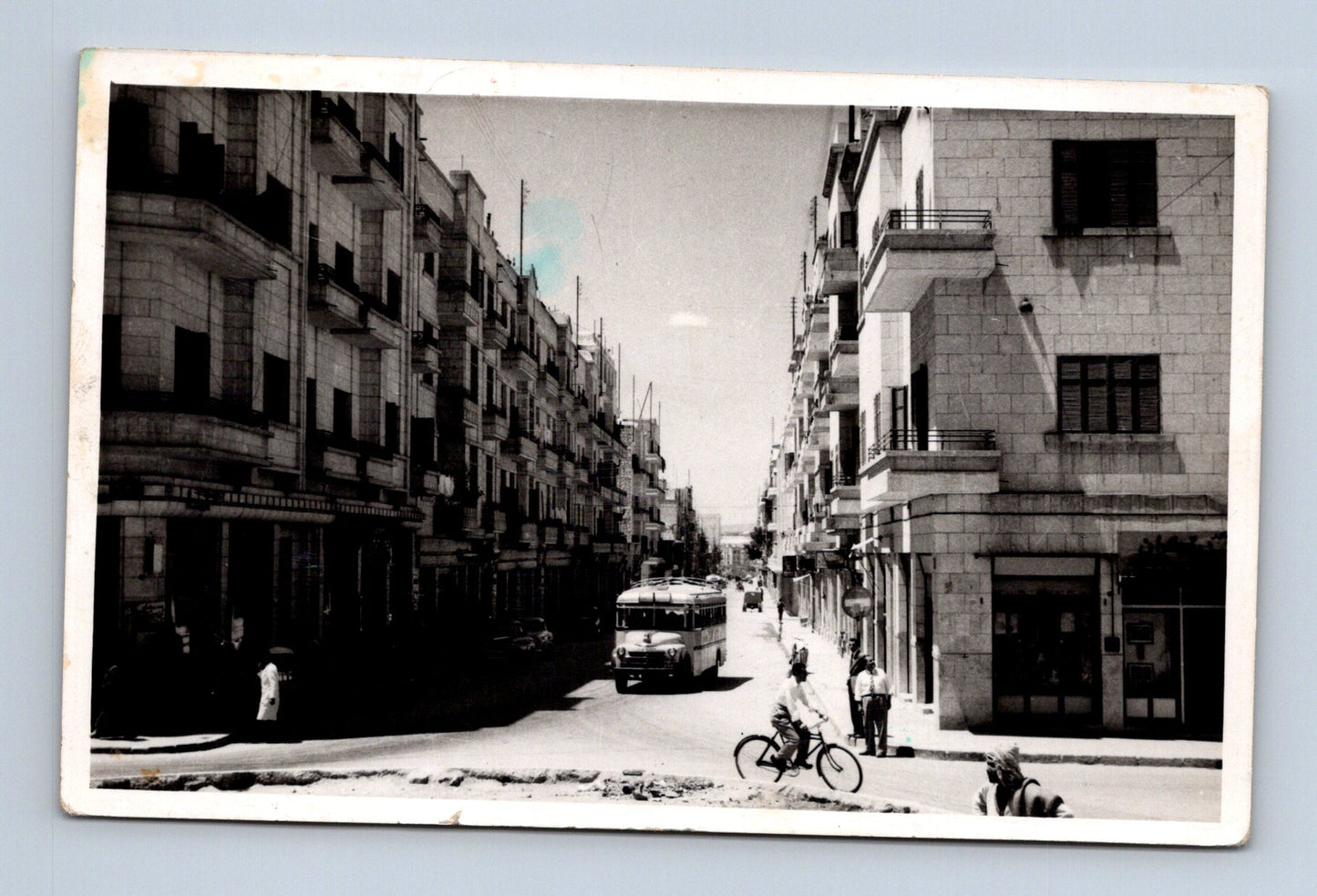 Pohlednice Izrael Tel Aviv městská ulice autobus 1955 (M30572)