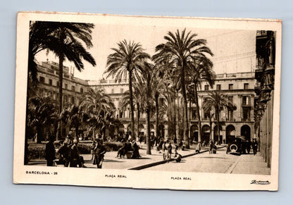 Pohlednice Španělsko Barcelona Plaça Reial (M30591)